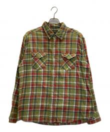 Eddie Bauer（エディーバウアー）の古着「00s snap button check shirts」｜グリーン
