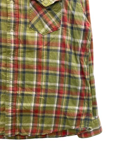 Eddie Bauer（エディーバウアー）Eddie Bauer (エディーバウアー) 00s snap button check shirts グリーン サイズ:Ｌの古着・服飾アイテム