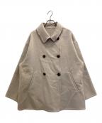 le.coeur blancルクールブラン）の古着「リバーオープンカラーミドルコート」｜ベージュ