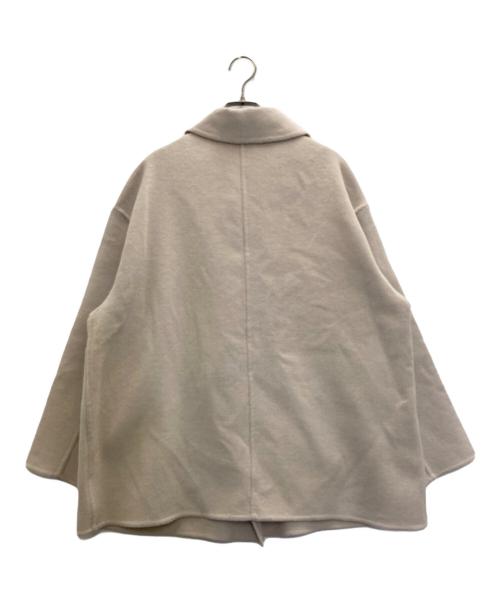 le.coeur blanc（ルクールブラン）le.coeur blanc (ルクールブラン) リバーオープンカラーミドルコート ベージュ サイズ:38 未使用品の古着・服飾アイテム