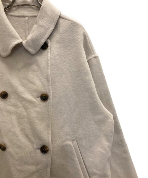 le.coeur blanc（ルクールブラン）le.coeur blanc (ルクールブラン) リバーオープンカラーミドルコート ベージュ サイズ:38 未使用品の古着・服飾アイテム