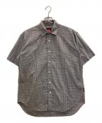 THE NORTH FACEザ ノース フェイス）の古着「半袖シャツ」｜ベージュ×ネイビー