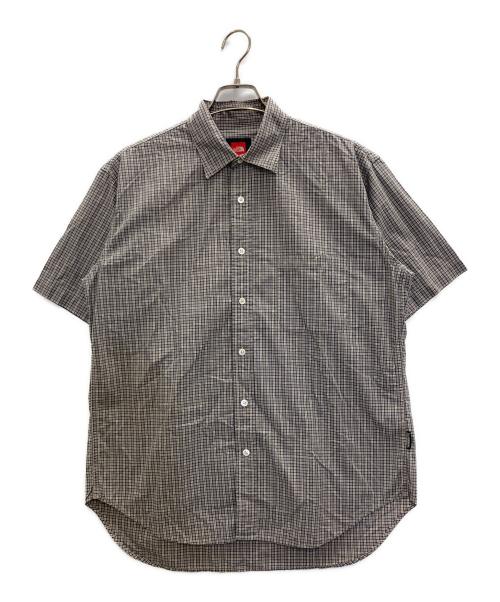 THE NORTH FACE（ザ ノース フェイス）THE NORTH FACE (ザ ノース フェイス) 半袖シャツ ベージュ×ネイビー サイズ:Ｌの古着・服飾アイテム
