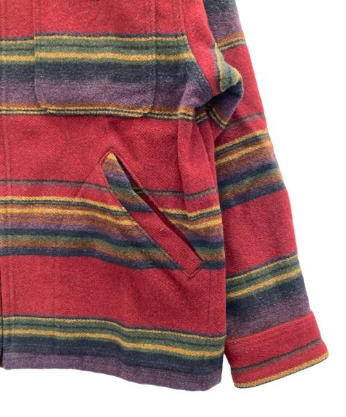 WOOLRICH（ウールリッチ）WOOLRICH (ウールリッチ) 90s ボーダーウールジャケット レッド サイズ:Mの古着・服飾アイテム