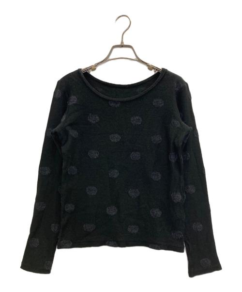 yohji yamamoto+noir（ヨウジヤマモトプリュスノアール）yohji yamamoto+noir (ヨウジヤマモトプリュスノアール) ドットニット ブラック サイズ:2の古着・服飾アイテム