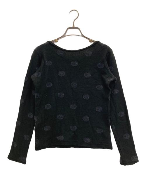 yohji yamamoto+noir（ヨウジヤマモトプリュスノアール）yohji yamamoto+noir (ヨウジヤマモトプリュスノアール) ドットニット ブラック サイズ:2の古着・服飾アイテム