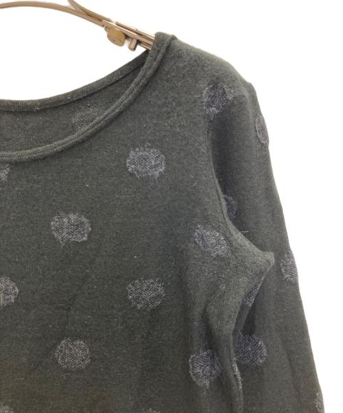 yohji yamamoto+noir（ヨウジヤマモトプリュスノアール）yohji yamamoto+noir (ヨウジヤマモトプリュスノアール) ドットニット ブラック サイズ:2の古着・服飾アイテム