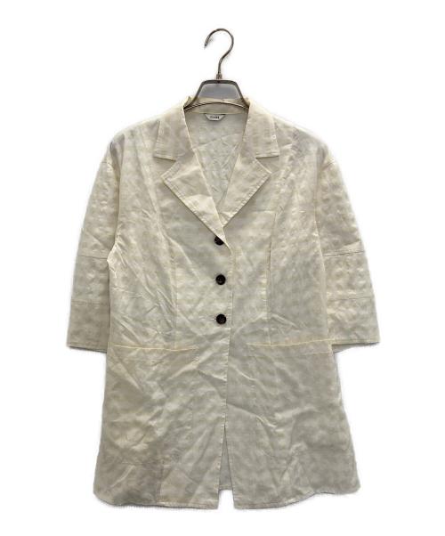 CLANE（クラネ）CLANE (クラネ) GINGHAM CHECK DOME SLEEVE SHIRT ベージュ サイズ:2の古着・服飾アイテム