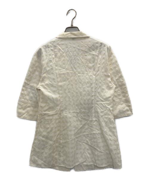 CLANE（クラネ）CLANE (クラネ) GINGHAM CHECK DOME SLEEVE SHIRT ベージュ サイズ:2の古着・服飾アイテム