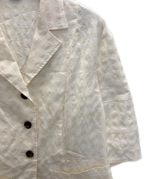 CLANE（クラネ）CLANE (クラネ) GINGHAM CHECK DOME SLEEVE SHIRT ベージュ サイズ:2の古着・服飾アイテム