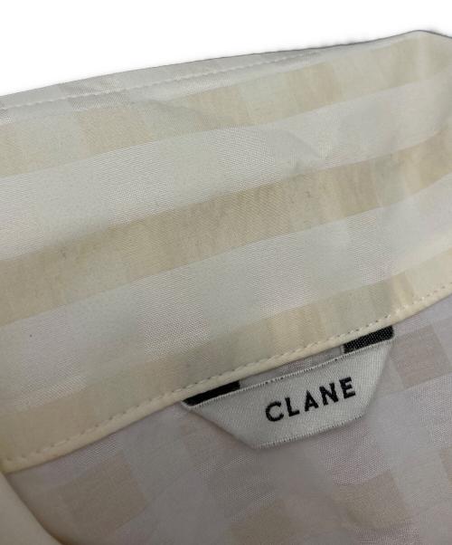 CLANE（クラネ）CLANE (クラネ) GINGHAM CHECK DOME SLEEVE SHIRT ベージュ サイズ:2の古着・服飾アイテム