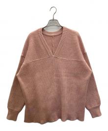 CLANE（クラネ）の古着「ミックスカラーストリングワイドニットトップス」｜ピンク