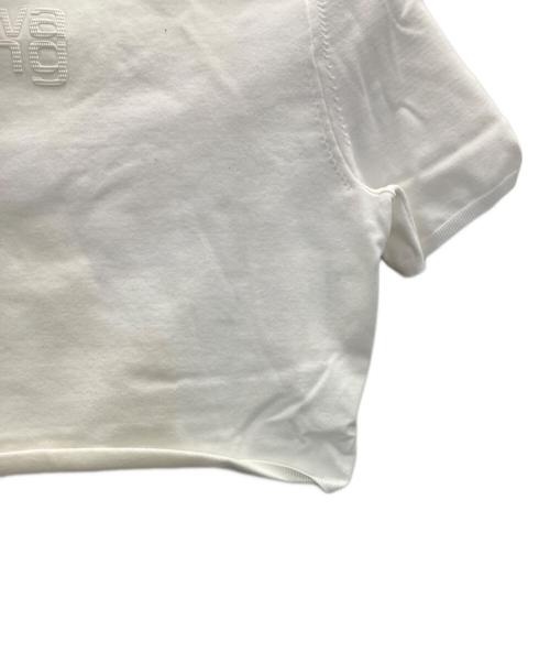 ALEXANDER WANG（アレキサンダー・ワン）ALEXANDER WANG (アレキサンダー・ワン) S/S TURTLE NECK W/PRINTED HIGH DENSITY LOGO TOPS ホワイト サイズ:Sの古着・服飾アイテム