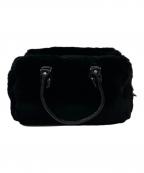 SALON DE ALFURDサロン・ド・アルファード）の古着「横長ミニボアボストンバッグ」｜ブラック