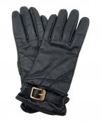 MaxMaraマックスマーラ）の古着「ウールライナーレザーグローブ」｜ブラック