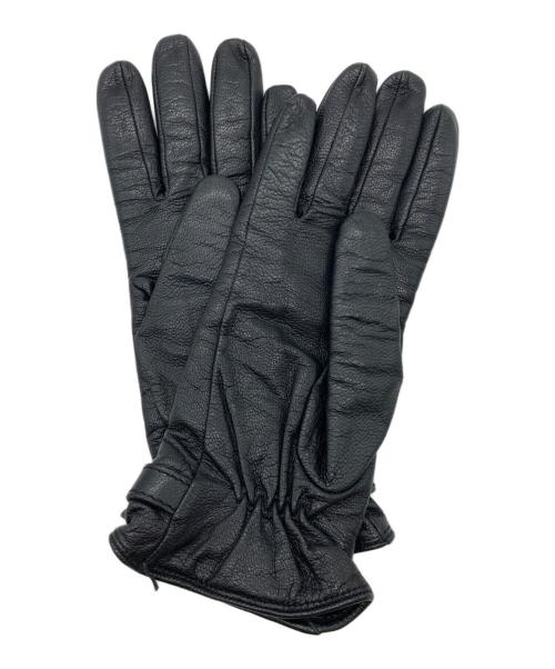 MaxMara（マックスマーラ）MaxMara (マックスマーラ) ウールライナーレザーグローブ ブラック サイズ:7 1/2の古着・服飾アイテム