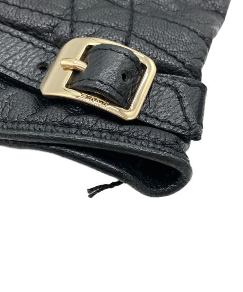 MaxMara（マックスマーラ）MaxMara (マックスマーラ) ウールライナーレザーグローブ ブラック サイズ:7 1/2の古着・服飾アイテム