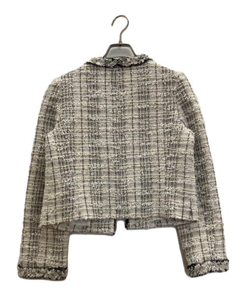 M'S GRACY（エムズグレイシー）M'S GRACY (エムズグレイシー) レースツイードジャケット ホワイト サイズ:38の古着・服飾アイテム