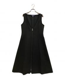 M'S GRACY（エムズグレイシー）の古着「ボンディングジャンパースカート」｜ブラック