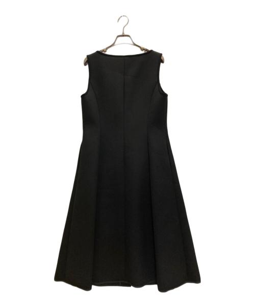 M'S GRACY（エムズグレイシー）M'S GRACY (エムズグレイシー) ボンディングジャンパースカート ブラック サイズ:38の古着・服飾アイテム