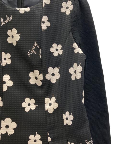 M'S GRACY（エムズグレイシー）M'S GRACY (エムズグレイシー) フラワーモチーフワンピース ブラック サイズ:38の古着・服飾アイテム