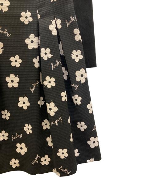 M'S GRACY（エムズグレイシー）M'S GRACY (エムズグレイシー) フラワーモチーフワンピース ブラック サイズ:38の古着・服飾アイテム