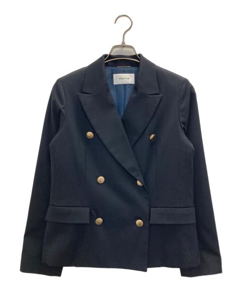 FRAY ID（フレイ アイディー）FRAY ID (フレイ アイディー) 金ボタンダブルブレザー ネイビーの古着・服飾アイテム