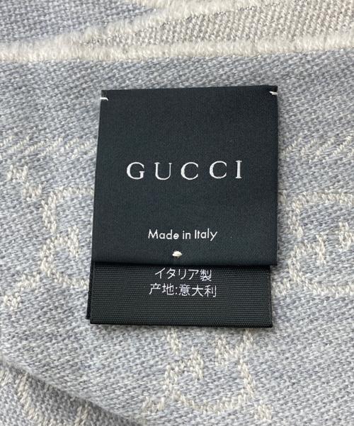 GUCCI（グッチ）GUCCI (グッチ) GGウール スカーフ グレーの古着・服飾アイテム