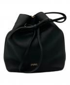 FURLAフルラ）の古着「ドロストショルダーバッグ」｜ブラック