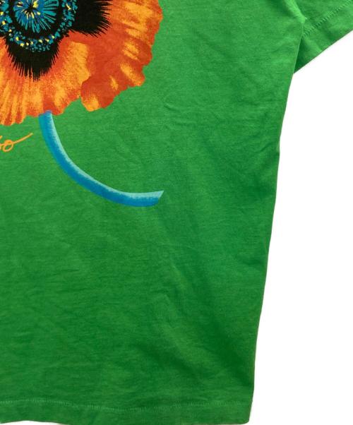 KENZO（ケンゾー）KENZO (ケンゾー) フロントポピーフラワーTシャツ グリーン サイズ:Lの古着・服飾アイテム