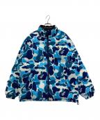 A BATHING APEア ベイシング エイプ）の古着「ABC CAMO REVERSIBLE DOWN JACKET」｜ブルー