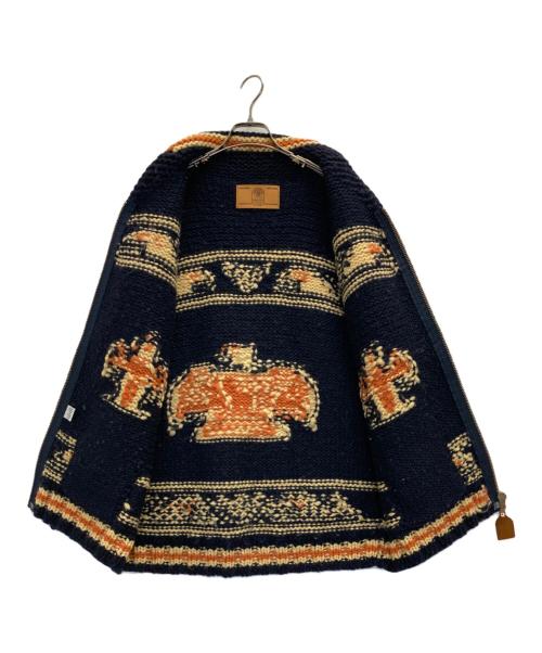 CANADIAN SWEATER（カナディアンセーター）CANADIAN SWEATER (カナディアンセーター) カウチンニットジャケット ネイビー サイズ:Ⅼの古着・服飾アイテム