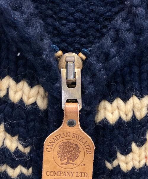 CANADIAN SWEATER（カナディアンセーター）CANADIAN SWEATER (カナディアンセーター) カウチンニットジャケット ネイビー サイズ:Ⅼの古着・服飾アイテム