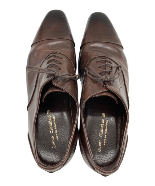 QUEEN CLASSICO（クインクラシコ）Queen Classico (クインクラシコ) ストレートチップシューズ グリーン サイズ:25㎝の古着・服飾アイテム