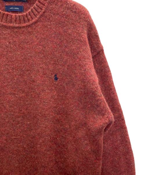 POLO RALPH LAUREN（ポロ・ラルフローレン）POLO RALPH LAUREN (ポロ・ラルフローレン) メランジポニーニット レッド サイズ:Ⅿの古着・服飾アイテム
