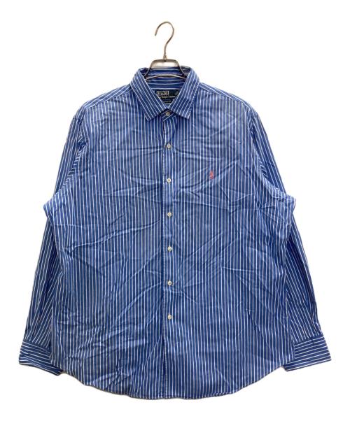 POLO RALPH LAUREN（ポロ・ラルフローレン）POLO RALPH LAUREN (ポロ・ラルフローレン) ストライプシャツ ブルー サイズ:XLの古着・服飾アイテム