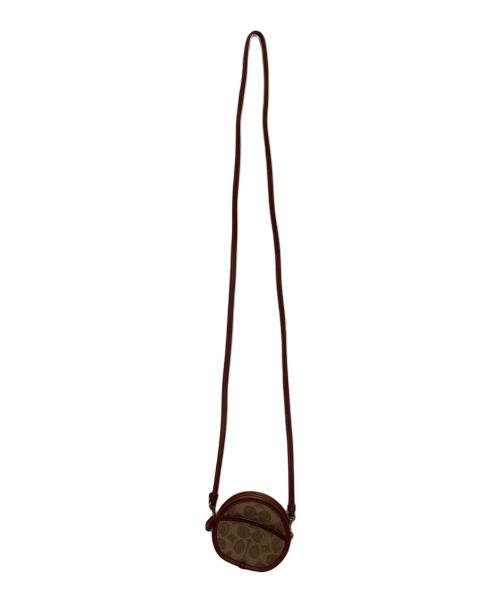 COACH（コーチ）COACH (コーチ) ストラップ付コインケース ベージュの古着・服飾アイテム