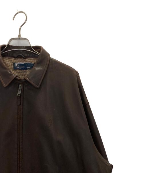 POLO RALPH LAUREN（ポロ・ラルフローレン）POLO RALPH LAUREN (ポロ・ラルフローレン) 90s leather swing top ブラウン サイズ:Ⅼの古着・服飾アイテム