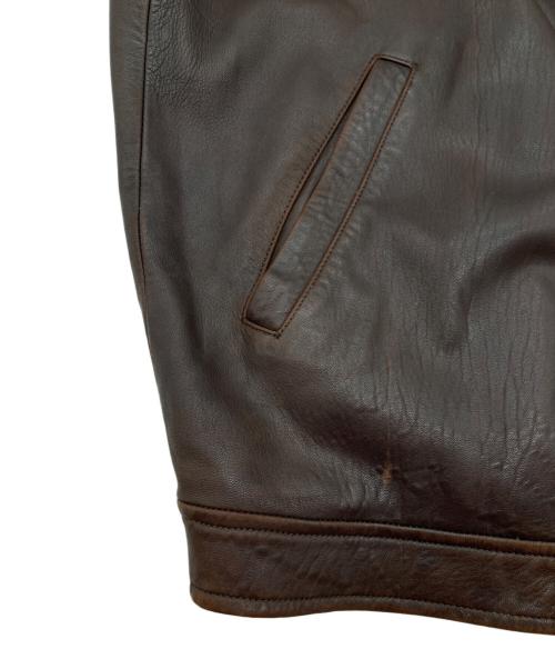 POLO RALPH LAUREN（ポロ・ラルフローレン）POLO RALPH LAUREN (ポロ・ラルフローレン) 90s leather swing top ブラウン サイズ:Ⅼの古着・服飾アイテム