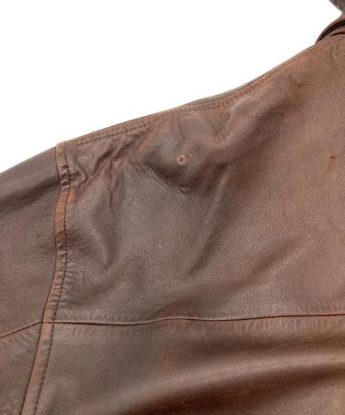 POLO RALPH LAUREN（ポロ・ラルフローレン）POLO RALPH LAUREN (ポロ・ラルフローレン) 90s leather swing top ブラウン サイズ:Ⅼの古着・服飾アイテム