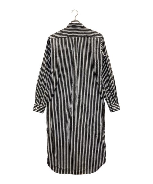 COMME des GARCONS HOMME PLUS（コムデギャルソンオムプリュス）COMME des GARCONS HOMME PLUS (コムデギャルソンオムプリュス) ストライプロングシャツ ネイビー サイズ:Sの古着・服飾アイテム