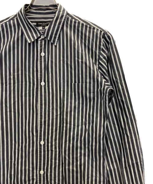 COMME des GARCONS HOMME PLUS（コムデギャルソンオムプリュス）COMME des GARCONS HOMME PLUS (コムデギャルソンオムプリュス) ストライプロングシャツ ネイビー サイズ:Sの古着・服飾アイテム