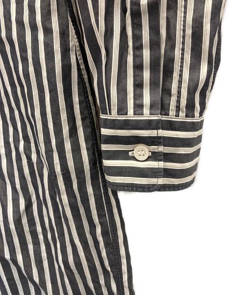 COMME des GARCONS HOMME PLUS（コムデギャルソンオムプリュス）COMME des GARCONS HOMME PLUS (コムデギャルソンオムプリュス) ストライプロングシャツ ネイビー サイズ:Sの古着・服飾アイテム