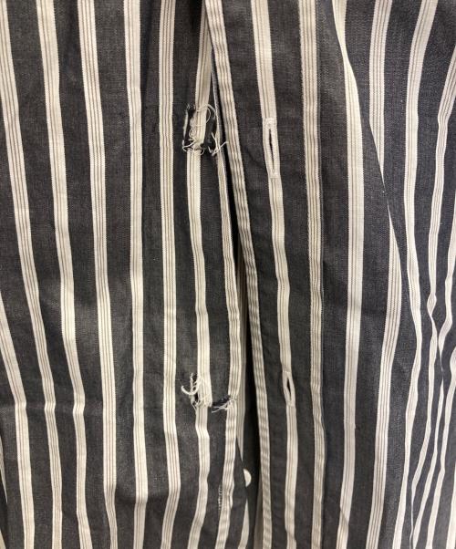 COMME des GARCONS HOMME PLUS（コムデギャルソンオムプリュス）COMME des GARCONS HOMME PLUS (コムデギャルソンオムプリュス) ストライプロングシャツ ネイビー サイズ:Sの古着・服飾アイテム