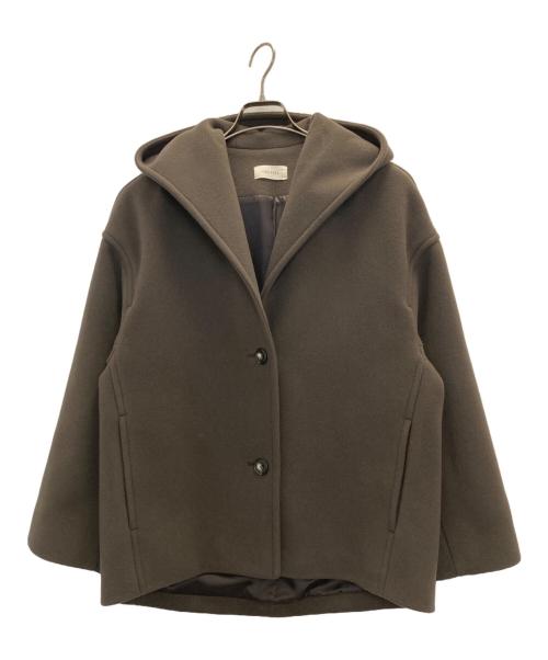 DES PRES（デ プレ）DES PRES (デ プレ) ニューモッサ フーデッドショートコート ブラウン サイズ:36の古着・服飾アイテム