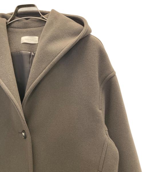 DES PRES（デ プレ）DES PRES (デ プレ) ニューモッサ フーデッドショートコート ブラウン サイズ:36の古着・服飾アイテム