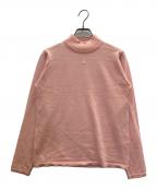 courregesクレージュ）の古着「ハイネックロゴニット」｜ピンク