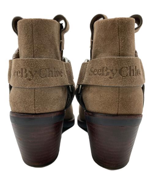 SEE BY CHLOE（シーバイクロエ）SEE BY CHLOE (シーバイクロエ) サイドリングスウェードブーツ ベージュ サイズ:23.5cmの古着・服飾アイテム