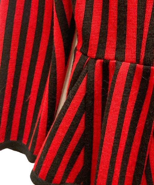 Yves Saint Laurent（イヴサンローラン）Yves Saint Laurent (イヴサンローラン) ウールストライプセットアップ レッド サイズ:Ⅿの古着・服飾アイテム