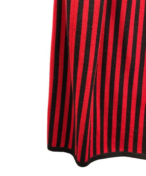 Yves Saint Laurent（イヴサンローラン）Yves Saint Laurent (イヴサンローラン) ウールストライプセットアップ レッド サイズ:Ⅿの古着・服飾アイテム